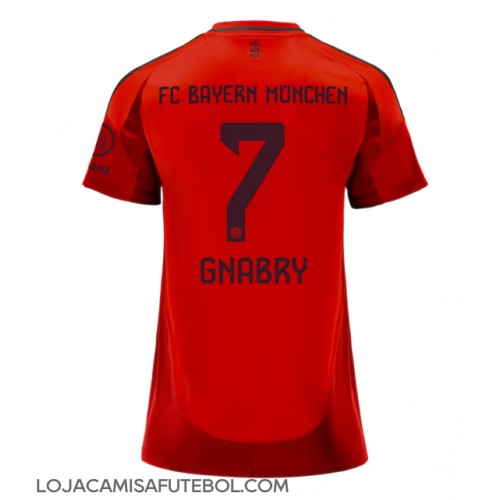 Camisa de Futebol Bayern Munich Serge Gnabry #7 Equipamento Principal Mulheres 2024-25 Manga Curta